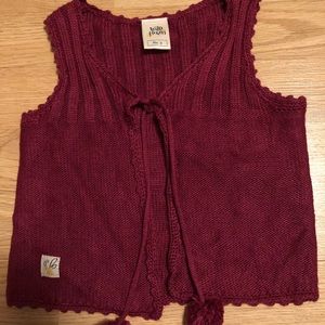 “Wildflowers” crochet knit vest size 2